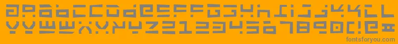 RocketJunk Font – Gray Fonts on Orange Background