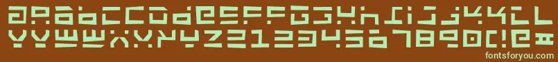 RocketJunk Font – Green Fonts on Brown Background