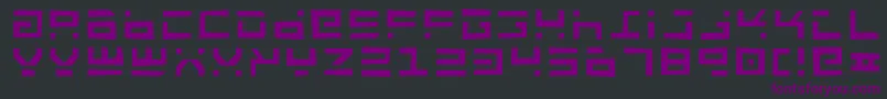 Czcionka RocketJunk – fioletowe czcionki na czarnym tle