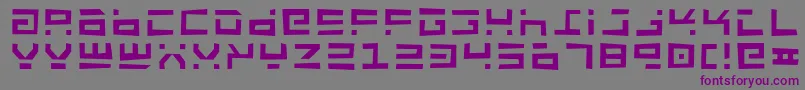 フォントRocketJunk – 紫色のフォント、灰色の背景
