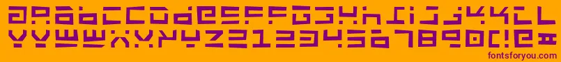 RocketJunk Font – Purple Fonts on Orange Background