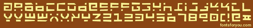 RocketJunk Font – Yellow Fonts on Brown Background