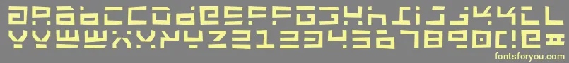 RocketJunk Font – Yellow Fonts on Gray Background