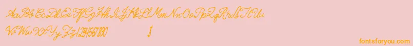 fuente Radicalllamas – Fuentes Naranjas Sobre Fondo Rosa
