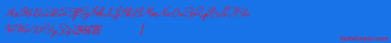 Radicalllamas Font – Red Fonts on Blue Background