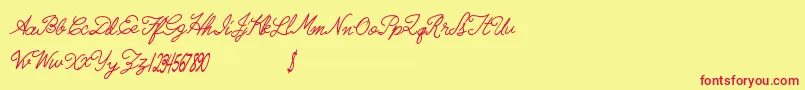 Radicalllamas Font – Red Fonts on Yellow Background