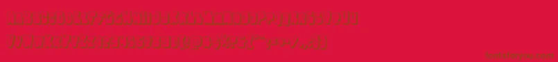 Nobodyhome3D Font – Brown Fonts on Red Background