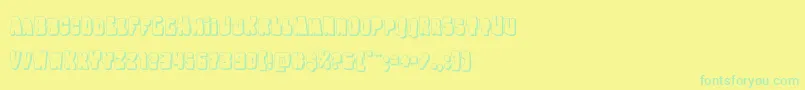 Шрифт Nobodyhome3D – зелёные шрифты на жёлтом фоне