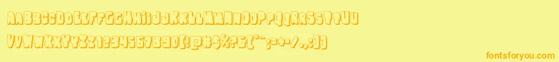 Nobodyhome3D Font – Orange Fonts on Yellow Background