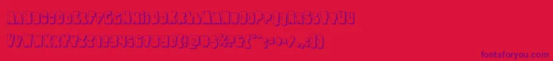 Nobodyhome3D Font – Purple Fonts on Red Background