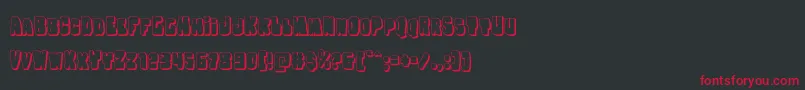 Nobodyhome3D Font – Red Fonts on Black Background
