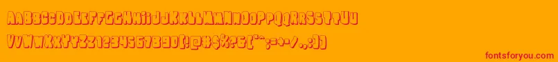 Nobodyhome3D Font – Red Fonts on Orange Background