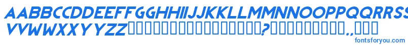 Revolutionitalic Font – Blue Fonts on White Background