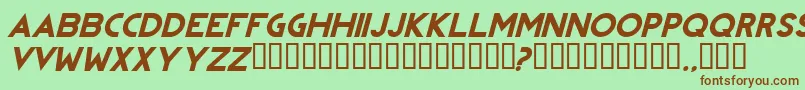 Revolutionitalic Font – Brown Fonts on Green Background