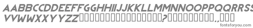 Revolutionitalic-fontti – harmaat kirjasimet valkoisella taustalla