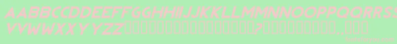 Revolutionitalic Font – Pink Fonts on Green Background