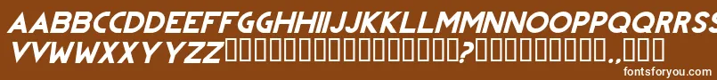 Fonte Revolutionitalic – fontes brancas em um fundo marrom