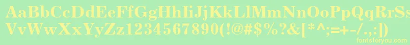 ExcelsiorLtBold Font – Yellow Fonts on Green Background