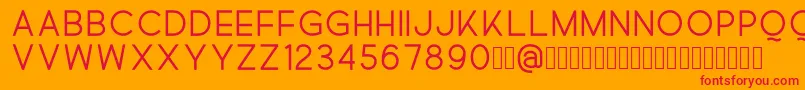 Quick Font – Red Fonts on Orange Background