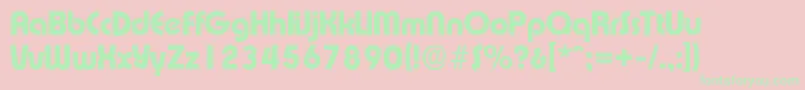 ExpressaserialXboldRegular Font – Green Fonts on Pink Background