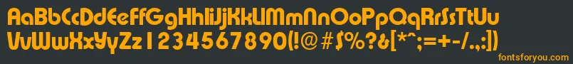 ExpressaserialXboldRegular Font – Orange Fonts on Black Background