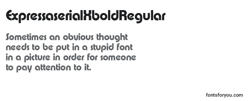 Review of the ExpressaserialXboldRegular Font