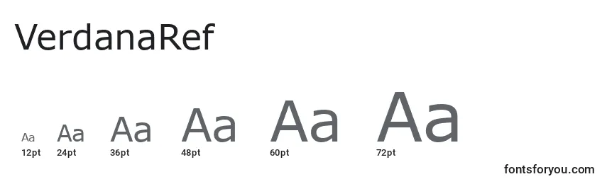 VerdanaRef Font Sizes