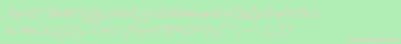 P22MonetRegular Font – Pink Fonts on Green Background
