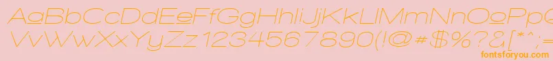 WalkwayUpperObliqueExpand Font – Orange Fonts on Pink Background