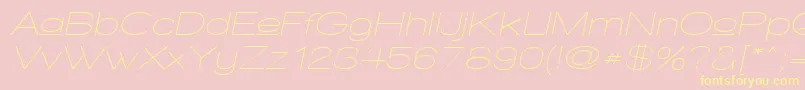 WalkwayUpperObliqueExpand-Schriftart – Gelbe Schriften auf rosa Hintergrund