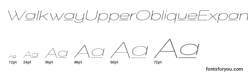 WalkwayUpperObliqueExpand Font Sizes