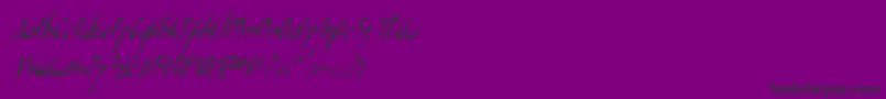 Xaphan2ci-Schriftart – Schwarze Schriften auf violettem Hintergrund