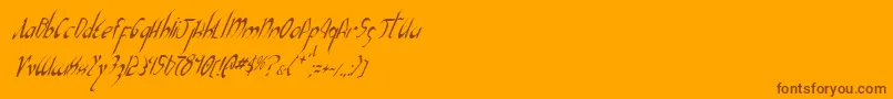 Xaphan2ci Font – Brown Fonts on Orange Background