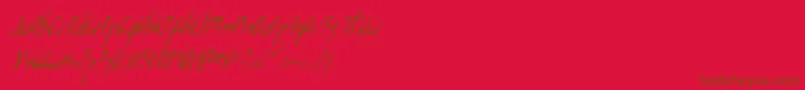 Xaphan2ci Font – Brown Fonts on Red Background