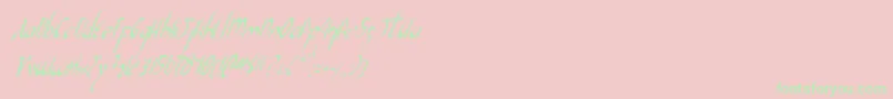 Xaphan2ci-Schriftart – Grüne Schriften auf rosa Hintergrund