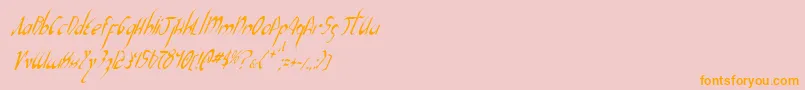 Xaphan2ci Font – Orange Fonts on Pink Background