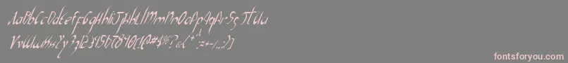 Xaphan2ci-Schriftart – Rosa Schriften auf grauem Hintergrund