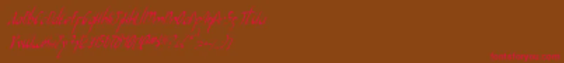 Xaphan2ci Font – Red Fonts on Brown Background