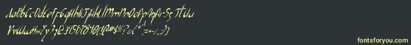 Xaphan2ci Font – Yellow Fonts on Black Background