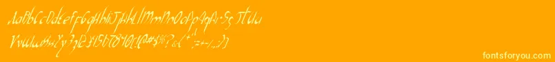 Xaphan2ci Font – Yellow Fonts on Orange Background