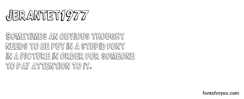 Review of the Jerantet1977 Font