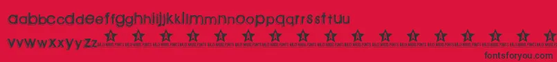 Greenpil Font – Black Fonts on Red Background