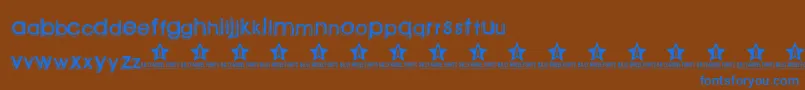 Greenpil Font – Blue Fonts on Brown Background