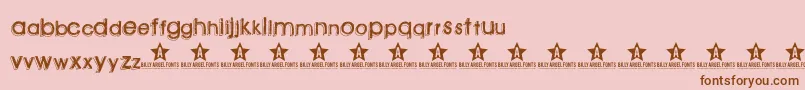 Greenpil Font – Brown Fonts on Pink Background