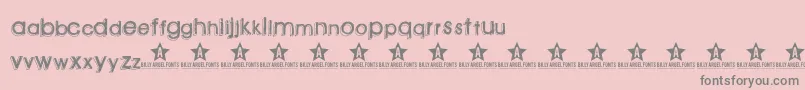 Greenpil Font – Gray Fonts on Pink Background