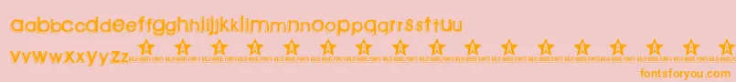 Greenpil Font – Orange Fonts on Pink Background