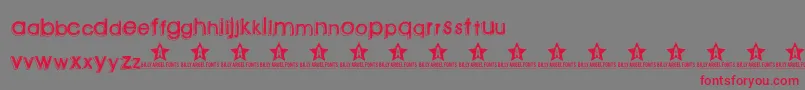Greenpil Font – Red Fonts on Gray Background