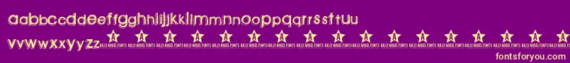 Greenpil Font – Yellow Fonts on Purple Background