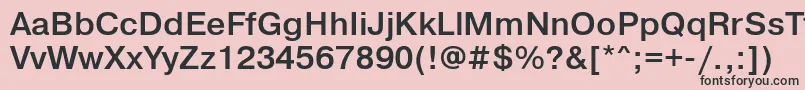 フォントPragmaticalightfttBold – ピンクの背景に黒い文字