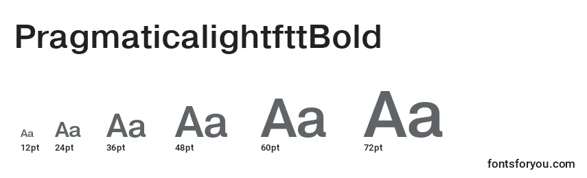Размеры шрифта PragmaticalightfttBold